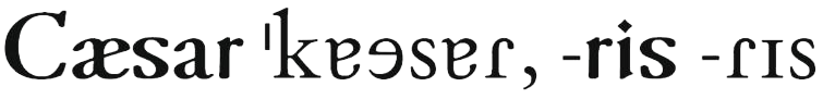 Cæsar - trascrizione fonetica